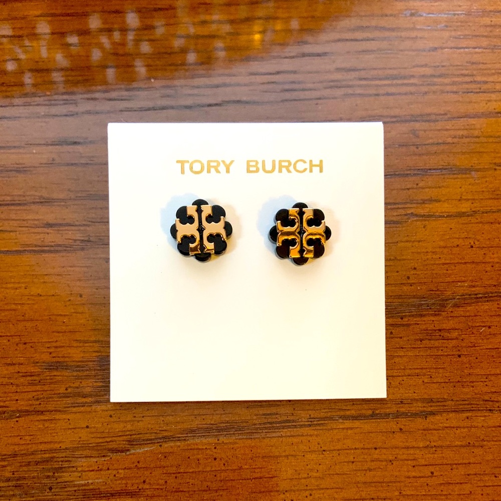 Tory Burch raised logo earrings
